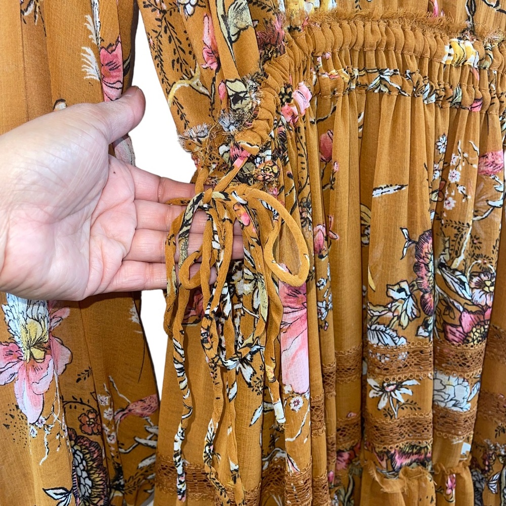 Free People Cherry Blossom Tiered Mini Dress Sz. XS - Picture 12 of 14